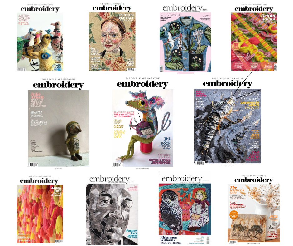Embroidery magazine back issue collection